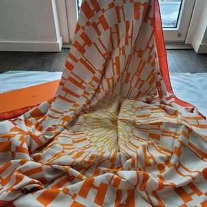 Hermes Classic Brand New Cashmere and Silk Shawl